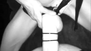 wife gives anal with big strap-on